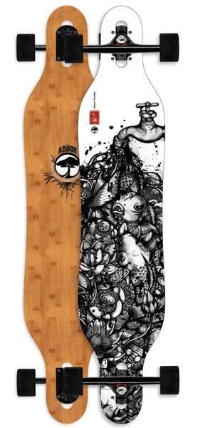 Arbor Axis Bamboo 40 Longboard Skateboard Deck 2011 - PRE-ORDER