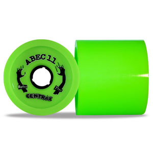 Abec11 Centrax Longboard Wheels 77mm 80a LIME - Set of 5