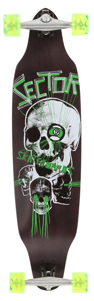 Sector 9 Carbon Decline Longboard Skateboard Deck - Green