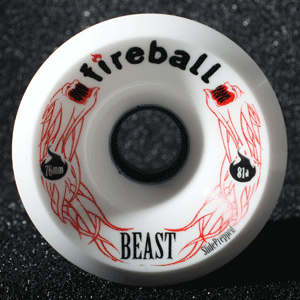 Fireball Beast Longboard Wheels 76mm 81a - Set of 5