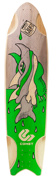 Comet Grease Shark Longboard Skateboard Deck