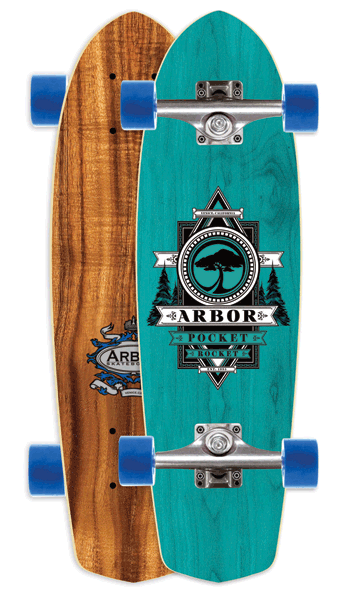 Arbor Koa Pocket Rocket Longboard Deck