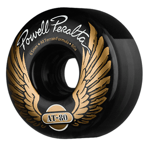 Powell 65mm 80a All Terrain Skateboard Wheels - Black