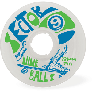 Sector 9 72mm 75a Nineball Wheels Set of 4 - Ghost Blue