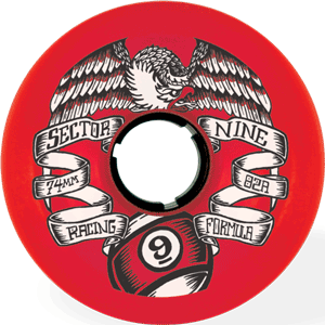 Sector 9 Race Formula 74mm 82a Wheels - Red