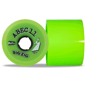 Abec11 Bigzigs 75mm 80a Lime Skateboard Wheels SET OF 4