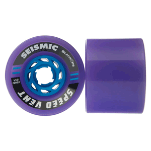 Seismic Speed Vent 73mm 84a Purple Black OPS Skateboard Wheels Set of 2
