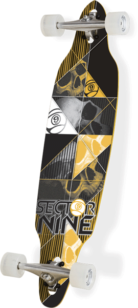 Sector 9 Carbon Decay Longboard Skateboard Deck - Yellow