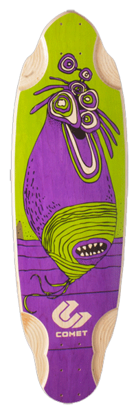 Comet Voodoo Doll ASYMMETRICAL Longboard Skateboard Deck Only