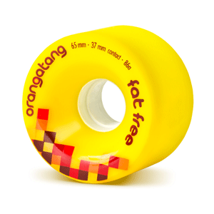 Orangatang Fat Free Freeride YELLOW Wheels 65mm 86a