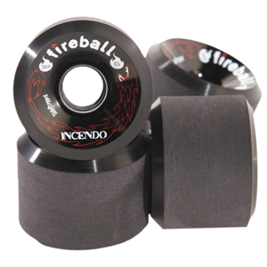 Fireball Black Incendo Longboard Wheels 70mm 87a - Set of 4
