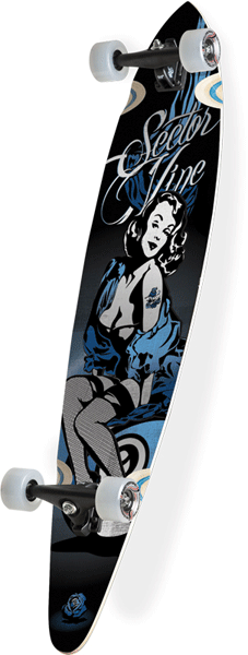 Sector 9 Goddess Complete Longboard Skateboard - Blue
