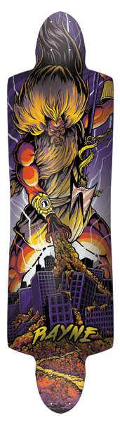 Rayne Killswitch Mini Longboard Skateboard Deck - Top Mount