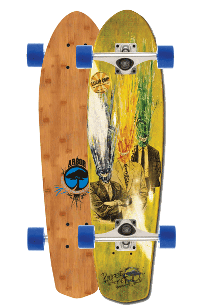 Arbor Koa Pocket Rocket Complete Longboard - Yellow