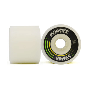 Landyachtz Monster 76mm Longboard Skateboard Wheels - White 80a