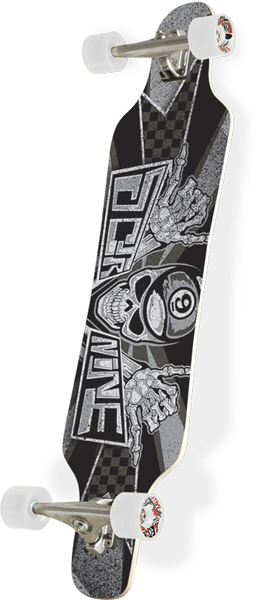 Sector 9 Mini Super Shaka Longboard Skateboard Deck - Grey