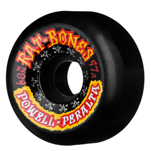 Powell Peralta Rat Bones II 60mm 97a BLACK Skateboard Wheels - Set of 4