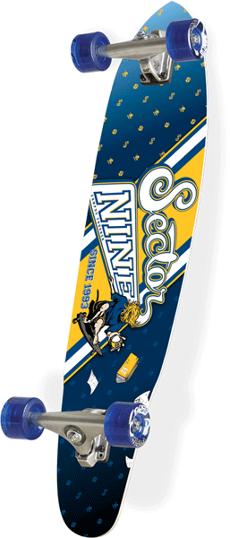 Sector 9 Campus Crusher Longboard Skateboard Deck - Blue