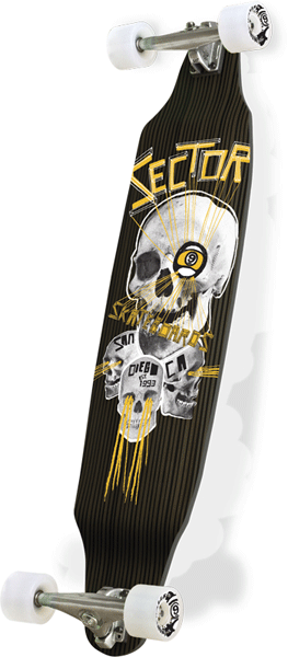 Sector 9 Carbon Decline Longboard Skateboard Deck - Yellow