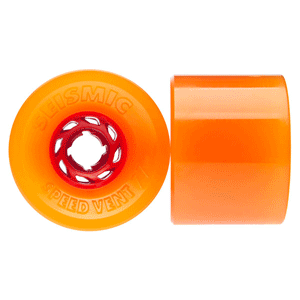 Seismic Speed Vent 77mm 75a Clear Orange Skateboard