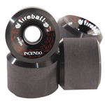 Fireball Black Incendo Longboard Wheels 70mm 87a - Set of 4