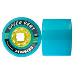 Seismic Speed Vent 73mm 80a Clear Blue Black OPS Skateboard Wheels Set of 2