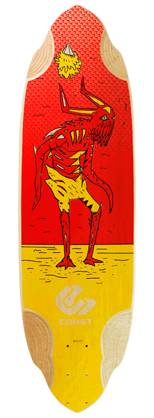 Comet Voodoo Doll Symmetrical Longboard Skateboard Deck Only - 2011